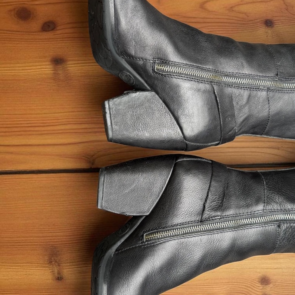 Kork Ease Olsen Harness Black Leather Knee High Boots Size 8.5 - Picture 5 of 9